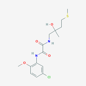 molecular formula C15H21ClN2O4S B6503381 N'-(5-chloro-2-methoxyphenyl)-N-[2-hydroxy-2-methyl-4-(methylsulfanyl)butyl]ethanediamide CAS No. 1396748-07-4