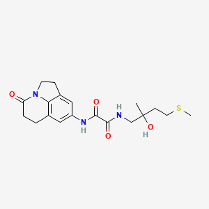 molecular formula C19H25N3O4S B6503383 N-[2-hydroxy-2-methyl-4-(methylsulfanyl)butyl]-N'-{11-oxo-1-azatricyclo[6.3.1.0^{4,12}]dodeca-4,6,8(12)-trien-6-yl}ethanediamide CAS No. 1396757-46-2