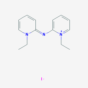 molecular formula C14H18IN3 B6503390 1-ethyl-2-{[(2Z)-1-ethyl-1,2-dihydropyridin-2-ylidene]amino}pyridin-1-ium iodide CAS No. 22013-57-6