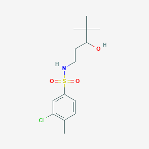 3-chloro-N-(3-hydroxy-4,4-dimethylpentyl)-4-methylbenzene-1-sulfonamide