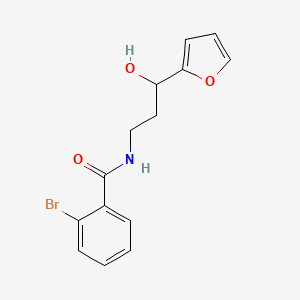 molecular formula C14H14BrNO3 B6503425 2-bromo-N-[3-(furan-2-yl)-3-hydroxypropyl]benzamide CAS No. 1421516-63-3