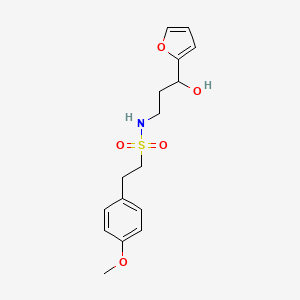 molecular formula C16H21NO5S B6503458 N-[3-(furan-2-yl)-3-hydroxypropyl]-2-(4-methoxyphenyl)ethane-1-sulfonamide CAS No. 1421476-57-4