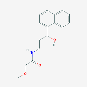 molecular formula C16H19NO3 B6503504 N-[3-hydroxy-3-(naphthalen-1-yl)propyl]-2-methoxyacetamide CAS No. 1421524-25-5