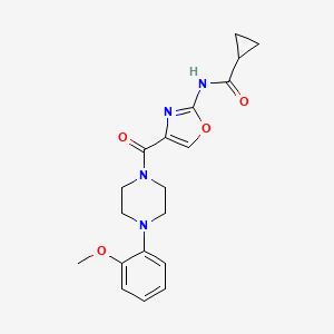 molecular formula C19H22N4O4 B6503577 N-{4-[4-(2-methoxyphenyl)piperazine-1-carbonyl]-1,3-oxazol-2-yl}cyclopropanecarboxamide CAS No. 1396851-88-9