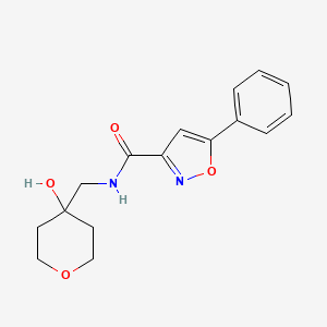 molecular formula C16H18N2O4 B6503660 N-[(4-hydroxyoxan-4-yl)methyl]-5-phenyl-1,2-oxazole-3-carboxamide CAS No. 1396683-58-1