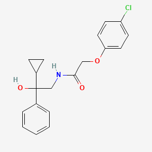 molecular formula C19H20ClNO3 B6503674 2-(4-chlorophenoxy)-N-(2-cyclopropyl-2-hydroxy-2-phenylethyl)acetamide CAS No. 1421500-94-8