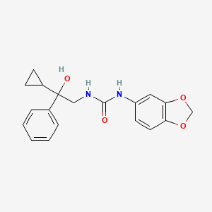 molecular formula C19H20N2O4 B6503680 3-(2H-1,3-benzodioxol-5-yl)-1-(2-cyclopropyl-2-hydroxy-2-phenylethyl)urea CAS No. 1421455-65-3