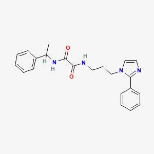 molecular formula C22H24N4O2 B6503708 N-[3-(2-phenyl-1H-imidazol-1-yl)propyl]-N'-(1-phenylethyl)ethanediamide CAS No. 1421455-83-5
