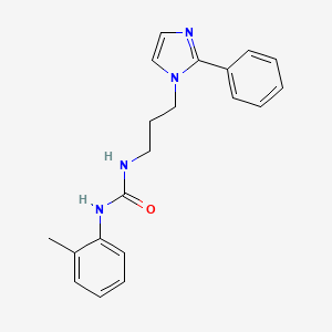 molecular formula C20H22N4O B6503716 1-(2-methylphenyl)-3-[3-(2-phenyl-1H-imidazol-1-yl)propyl]urea CAS No. 1421489-91-9
