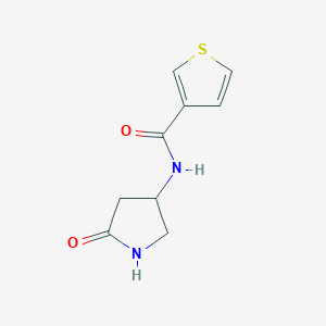 molecular formula C9H10N2O2S B6503728 N-(5-oxopyrrolidin-3-yl)thiophene-3-carboxamide CAS No. 1351621-05-0