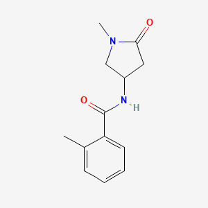 molecular formula C13H16N2O2 B6503741 2-methyl-N-(1-methyl-5-oxopyrrolidin-3-yl)benzamide CAS No. 1396858-77-7