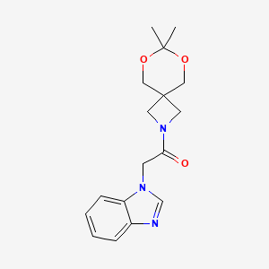 molecular formula C17H21N3O3 B6503818 2-(1H-1,3-benzodiazol-1-yl)-1-{7,7-dimethyl-6,8-dioxa-2-azaspiro[3.5]nonan-2-yl}ethan-1-one CAS No. 1396716-78-1