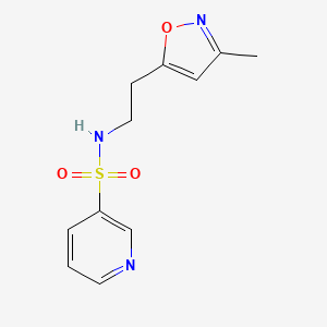 molecular formula C11H13N3O3S B6503850 N-[2-(3-methyl-1,2-oxazol-5-yl)ethyl]pyridine-3-sulfonamide CAS No. 1421493-56-2