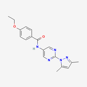 molecular formula C18H19N5O2 B6503862 N-[2-(3,5-dimethyl-1H-pyrazol-1-yl)pyrimidin-5-yl]-4-ethoxybenzamide CAS No. 1396794-82-3