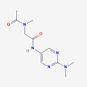 molecular formula C11H17N5O2 B6503888 N-[2-(dimethylamino)pyrimidin-5-yl]-2-(N-methylacetamido)acetamide CAS No. 1421522-39-5
