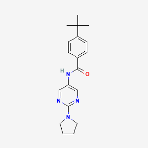 4-tert-butyl-N-[2-(pyrrolidin-1-yl)pyrimidin-5-yl]benzamide