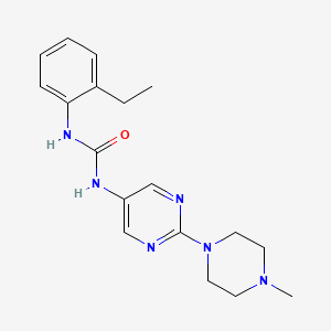 molecular formula C18H24N6O B6503908 1-(2-ethylphenyl)-3-[2-(4-methylpiperazin-1-yl)pyrimidin-5-yl]urea CAS No. 1396889-44-3