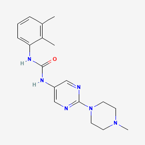 molecular formula C18H24N6O B6503915 1-(2,3-dimethylphenyl)-3-[2-(4-methylpiperazin-1-yl)pyrimidin-5-yl]urea CAS No. 1396785-83-3
