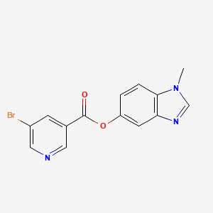 molecular formula C14H10BrN3O2 B6504026 1-methyl-1H-1,3-benzodiazol-5-yl 5-bromopyridine-3-carboxylate CAS No. 1351622-79-1