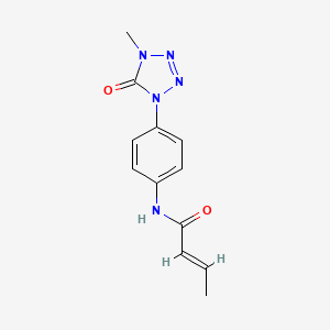 molecular formula C12H13N5O2 B6504061 (2E)-N-[4-(4-methyl-5-oxo-4,5-dihydro-1H-1,2,3,4-tetrazol-1-yl)phenyl]but-2-enamide CAS No. 1396892-94-6