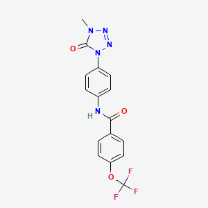 molecular formula C16H12F3N5O3 B6504073 N-[4-(4-methyl-5-oxo-4,5-dihydro-1H-1,2,3,4-tetrazol-1-yl)phenyl]-4-(trifluoromethoxy)benzamide CAS No. 1396864-06-4