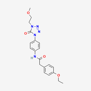 molecular formula C20H23N5O4 B6504078 2-(4-ethoxyphenyl)-N-{4-[4-(2-methoxyethyl)-5-oxo-4,5-dihydro-1H-1,2,3,4-tetrazol-1-yl]phenyl}acetamide CAS No. 1396711-34-4