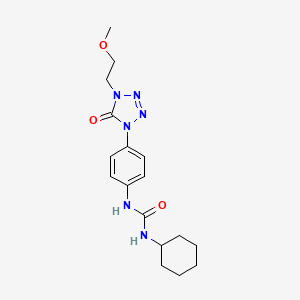 molecular formula C17H24N6O3 B6504080 1-cyclohexyl-3-{4-[4-(2-methoxyethyl)-5-oxo-4,5-dihydro-1H-1,2,3,4-tetrazol-1-yl]phenyl}urea CAS No. 1396815-39-6