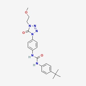 molecular formula C21H26N6O3 B6504088 1-(4-tert-butylphenyl)-3-{4-[4-(2-methoxyethyl)-5-oxo-4,5-dihydro-1H-1,2,3,4-tetrazol-1-yl]phenyl}urea CAS No. 1396847-25-8