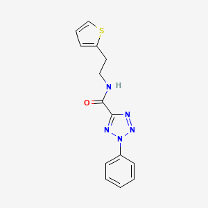 molecular formula C14H13N5OS B6504146 2-phenyl-N-[2-(thiophen-2-yl)ethyl]-2H-1,2,3,4-tetrazole-5-carboxamide CAS No. 1396876-93-9