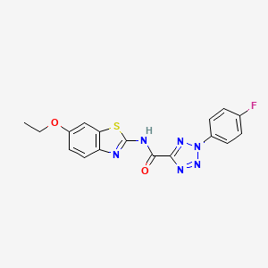 molecular formula C17H13FN6O2S B6504173 N-(6-ethoxy-1,3-benzothiazol-2-yl)-2-(4-fluorophenyl)-2H-1,2,3,4-tetrazole-5-carboxamide CAS No. 1396851-04-9