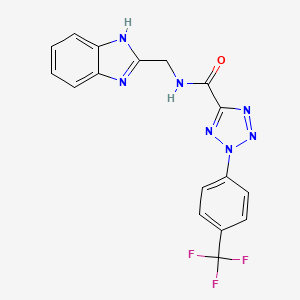 molecular formula C17H12F3N7O B6504189 N-[(1H-1,3-benzodiazol-2-yl)methyl]-2-[4-(trifluoromethyl)phenyl]-2H-1,2,3,4-tetrazole-5-carboxamide CAS No. 1396880-72-0