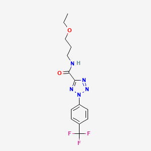 molecular formula C14H16F3N5O2 B6504197 N-(3-ethoxypropyl)-2-[4-(trifluoromethyl)phenyl]-2H-1,2,3,4-tetrazole-5-carboxamide CAS No. 1396880-99-1
