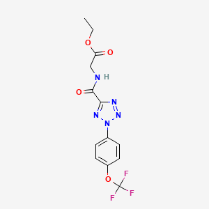 molecular formula C13H12F3N5O4 B6504216 ethyl 2-({2-[4-(trifluoromethoxy)phenyl]-2H-1,2,3,4-tetrazol-5-yl}formamido)acetate CAS No. 1396676-27-9
