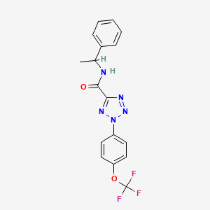 molecular formula C17H14F3N5O2 B6504220 N-(1-phenylethyl)-2-[4-(trifluoromethoxy)phenyl]-2H-1,2,3,4-tetrazole-5-carboxamide CAS No. 1396791-91-5