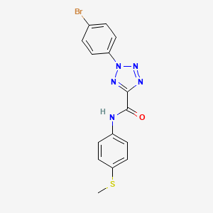molecular formula C15H12BrN5OS B6504230 2-(4-bromophenyl)-N-[4-(methylsulfanyl)phenyl]-2H-1,2,3,4-tetrazole-5-carboxamide CAS No. 1396845-34-3