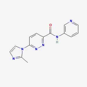molecular formula C14H12N6O B6504243 6-(2-methyl-1H-imidazol-1-yl)-N-(pyridin-3-yl)pyridazine-3-carboxamide CAS No. 1396875-46-9