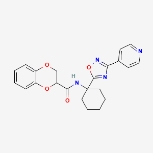 N-{1-[3-(pyridin-4-yl)-1,2,4-oxadiazol-5-yl]cyclohexyl}-2,3-dihydro-1,4-benzodioxine-2-carboxamide