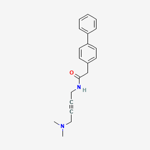 molecular formula C20H22N2O B6504364 2-{[1,1'-biphenyl]-4-yl}-N-[4-(dimethylamino)but-2-yn-1-yl]acetamide CAS No. 1396813-71-0