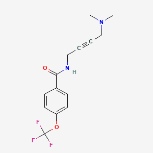 molecular formula C14H15F3N2O2 B6504373 N-[4-(dimethylamino)but-2-yn-1-yl]-4-(trifluoromethoxy)benzamide CAS No. 1396684-18-6