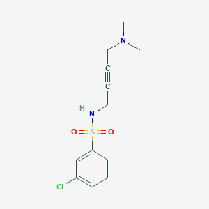 molecular formula C12H15ClN2O2S B6504378 3-chloro-N-[4-(dimethylamino)but-2-yn-1-yl]benzene-1-sulfonamide CAS No. 1396783-14-4