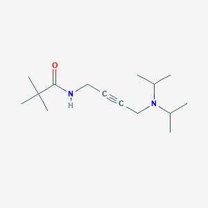 molecular formula C15H28N2O B6504386 N-{4-[bis(propan-2-yl)amino]but-2-yn-1-yl}-2,2-dimethylpropanamide CAS No. 1396865-95-4
