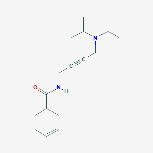 molecular formula C17H28N2O B6504392 N-{4-[bis(propan-2-yl)amino]but-2-yn-1-yl}cyclohex-3-ene-1-carboxamide CAS No. 1396866-06-0