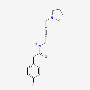 molecular formula C16H19FN2O B6504417 2-(4-fluorophenyl)-N-[4-(pyrrolidin-1-yl)but-2-yn-1-yl]acetamide CAS No. 1396783-41-7