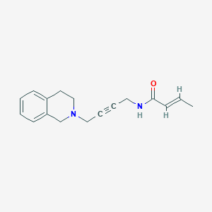 molecular formula C17H20N2O B6504448 (E)-N-(4-(3,4-dihydroisoquinolin-2(1H)-yl)but-2-yn-1-yl)but-2-enamide CAS No. 1396890-40-6