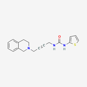 molecular formula C18H19N3OS B6504469 1-[4-(1,2,3,4-tetrahydroisoquinolin-2-yl)but-2-yn-1-yl]-3-(thiophen-2-yl)urea CAS No. 1351589-62-2