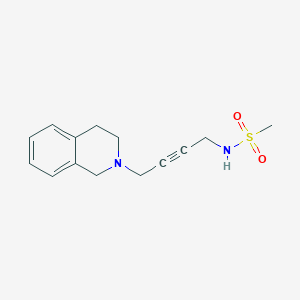 molecular formula C14H18N2O2S B6504471 N-[4-(1,2,3,4-tetrahydroisoquinolin-2-yl)but-2-yn-1-yl]methanesulfonamide CAS No. 1351647-28-3