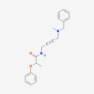 molecular formula C21H24N2O2 B6504475 N-{4-[benzyl(methyl)amino]but-2-yn-1-yl}-2-phenoxypropanamide CAS No. 1396880-47-9