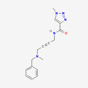 molecular formula C16H19N5O B6504489 N-{4-[benzyl(methyl)amino]but-2-yn-1-yl}-1-methyl-1H-1,2,3-triazole-4-carboxamide CAS No. 1396857-29-6