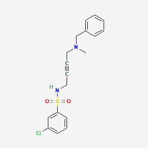 molecular formula C18H19ClN2O2S B6504498 N-{4-[benzyl(methyl)amino]but-2-yn-1-yl}-3-chlorobenzene-1-sulfonamide CAS No. 1396686-65-9