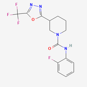 N-(2-fluorophenyl)-3-[5-(trifluoromethyl)-1,3,4-oxadiazol-2-yl]piperidine-1-carboxamide